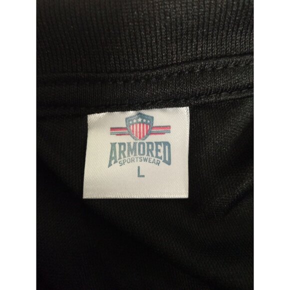 Armored Sportswear Men's Black Red White Blue Veteran Athletic Tee Size Large - Picture 5 of 6